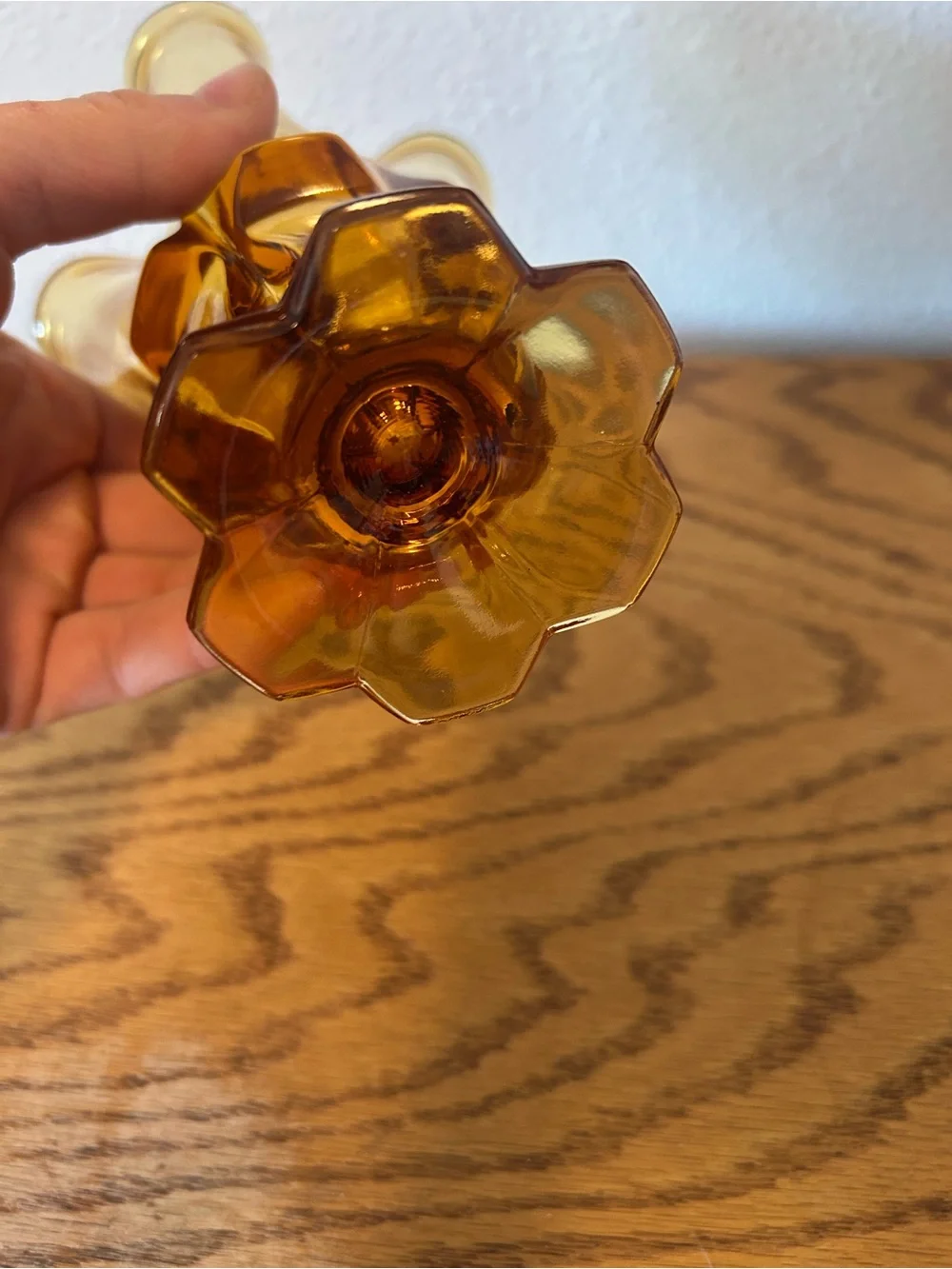 Vintage 1960's Fenton Valencia Amber Yellow Glass Handkerchief Vase Collectible